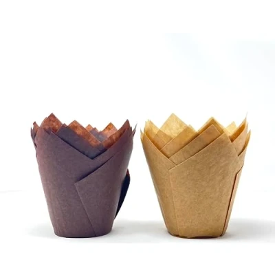 Image of Bakery Direct Tulip Muffin Wraps Bundle Pack Multi Colour Cupcake Baking Cake Cases (Chocolate &amp; Caramel, 400)