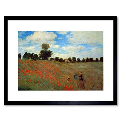 Image of Wee Blue Coo Claude Monet Les Coqueliquots Old Master Framed Wall Art Print