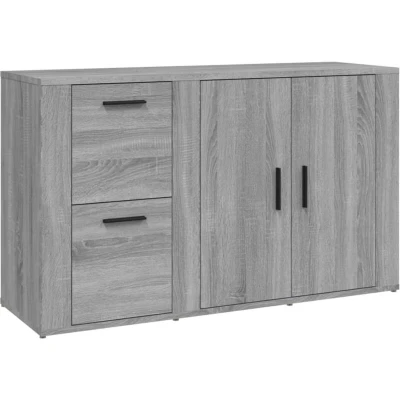 Image of vidaXL Sideboard Grey Sonoma 100x33x59.5 cm Engineered Wood