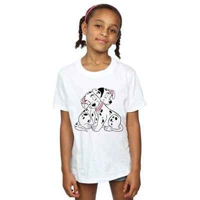 Image of Disney Girls 101 Dalmatians Puppy Love T Shirt White 5 6 Years
