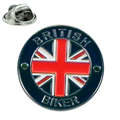 Image of British Biker Metal Enamelled Pin Badge Lapel XJKB10 13