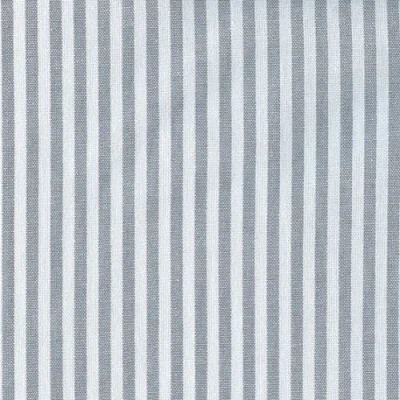 Image of Textiles français Marine stripe Fabric (grey &amp; white) mini design French Woven Cotton 150 CM / 59&quot; Wide Per Half Metre Length Increment*