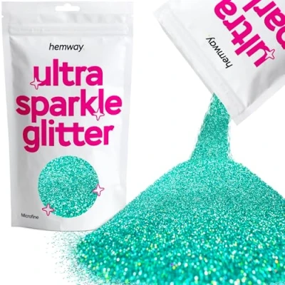 Image of Glitter Turquoise Blue Holographic Ultra Sparkle Sequins Nail Face Festival Christmas Halloween Makeup Microfine 100g / 3.5oz