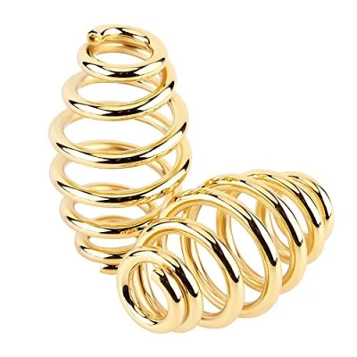 Image of Bobber Solo Seat Springs 1 Pair 3 Inch Steel Barrel Mounting fit Har ley Chopper Motorcycle(Golden)