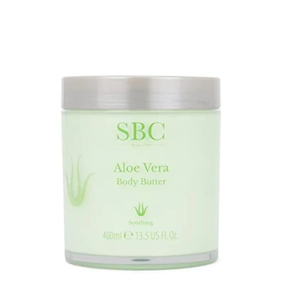 Image of SBC Skincare Aloe Vera Body Butter 400ml Hydrating Lotion Cooling Cream For All Skin Types Vegan Friendly