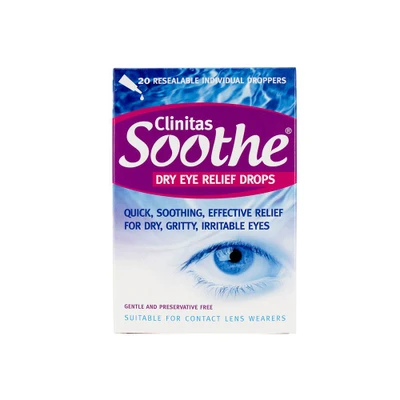 Image of Clinitas Soothe Lubricant Eye Drops, 20 x 0.5 ml