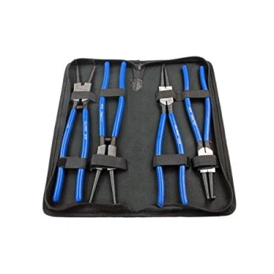 Image of US PRO Tools 4 Piece 13&quot; 325mm Circlip Plier Pliers Set in Zip Case Bent Straight 2255