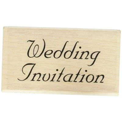 Image of Art Stamps FL32 22 x 47 mm Wedding Invitation Fun Stamp, Black