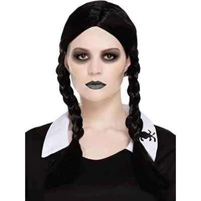 Image of Scary Daughter Plaited Wig Face Paint Base Make Up Halloween Horror Fancy Dress