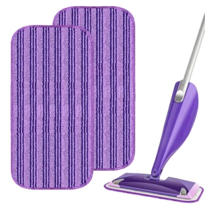 Image of 2 PCS Reusable Mop Refill Pads, Microfibre Pads Washable for Household Wet Dry Floor Mop, Head Replacement Hardwood Laminate Cleaning