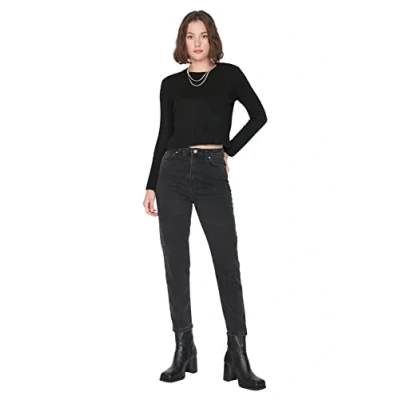 Image of Trendyol Women Basics High Waist Skinny fit Mom Jeans