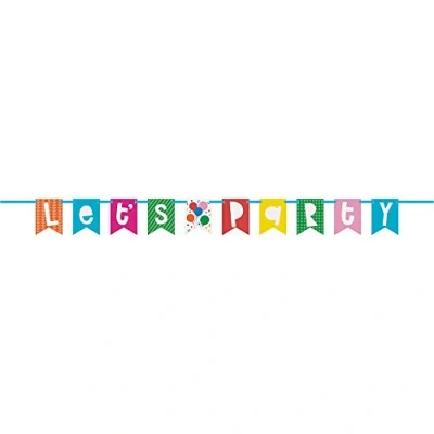 Image of Vibrant Colorful Balloons Pennant Banner (182 cm) Perfect Party Decor for Celebrations &amp; Events 1 Pc