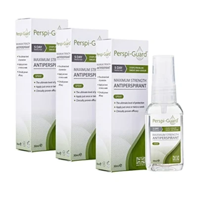 Image of Perspi Guard Maximum Strength Antiperspirant Clinically Proven Protection From Problem Sweat And Odour Made in UK 30ml Triple Pack Offer