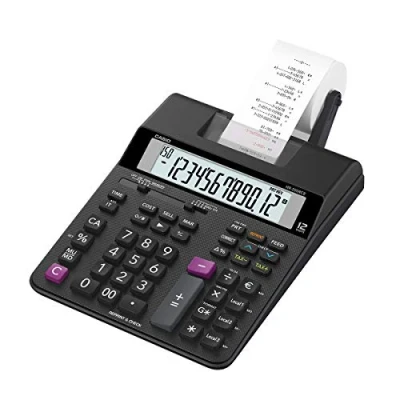 Image of Casio HR 200RCE W EC Printing Desktop Calculator, Black