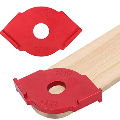 Image of Radius Jig Router Templates, Aluminium Alloy Rounded Corner Template for Woodworking, Hand‑Held Edge Trimmer Engraving Machine Fillet Tools R35‑R40