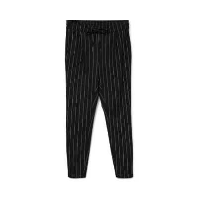 Image of Vero Moda Vmeva Loose String PANT Trousers, Women&#039;s, Size: XSx34, Black/white
