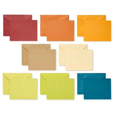 Image of American Greetings Single Panel Blank Cards with Envelopes, Earthtone Colors (100 Count)