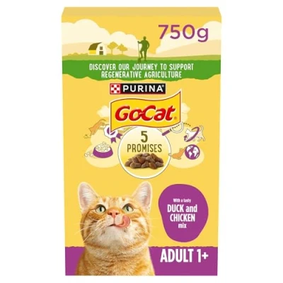Image of Go Cat Chicken &amp; Duck Dry Food 750g, Pack of 5