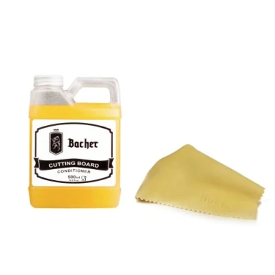 Image of Bacher Cutting Board Conditioner 500ml Food Grade Beeswax, Carnauba Wax and Mineral Oil for Wood Chopping Boards, Butcher Block, Kitchen Worktop Wooden Utensils