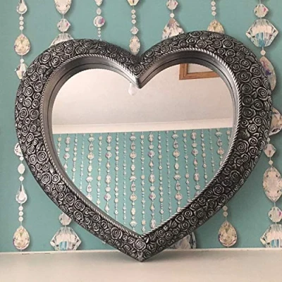Image of Biznest 67 X 58Cm Heart Shape Designer Wall Mirror Beautiful Decoration Art Piece Gift Indoor Outdoor
