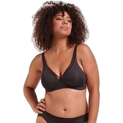 Image of Sloggi Women&#039;s BODY ADAPT Twist T shirt Bra molded, BLACK, S M