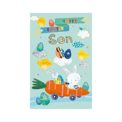 Image of Words &#039;n&#039; Wishes Easter Card for a Lovely Son, 21.7 x 14.4 cms, FSC Certified and Multi Coloured