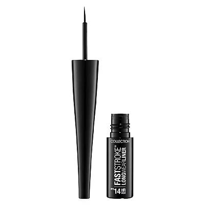 Image of Collection Cosmetics Fast Stroke Long Wear Liner, 14 Hour Intense Colour, 4ml, Black