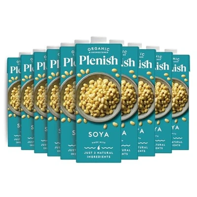 Image of Plenish Organic Unsweetened Soya Milk 1L (pack of 8)