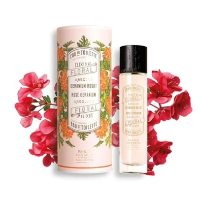 Image of Panier des Sens Gift Eau de Toilette Rose Geranium Perfume for Women Floral Fragrance Long Lasting, Natural Hair &amp; Body Vegan Friendly Parfum Made in France 50ml
