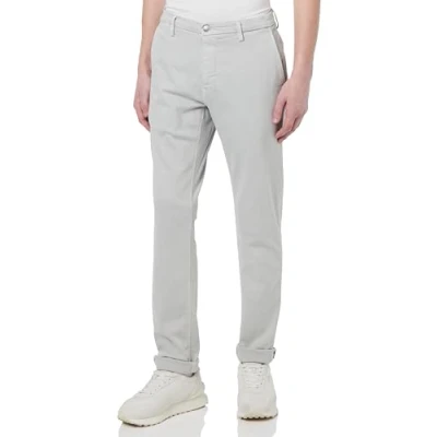 Image of REPLAY Men&#039;s M9627L Zeumar Hyperchino Color Xlite Jeans, Chalk Grey 802, 38W / 34L