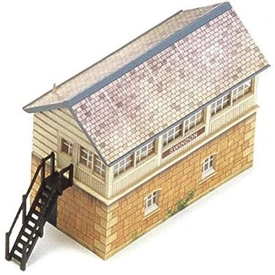 Image of Hornby R8005 OO Gauge Signal Box Model Railway Accessories, Miniature Diorama Scenery for Train Sets Lifelike Scale 1:76