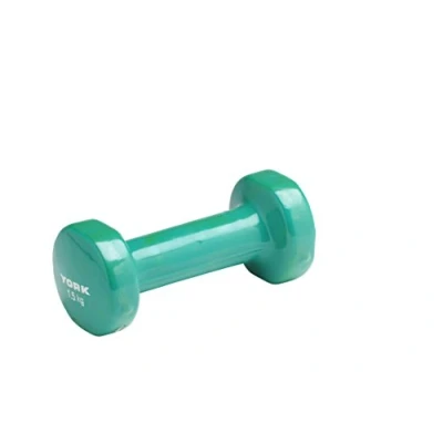 Image of NRS Healthcare York Fitness Single Vinyl Dipped Dumbbell (Fitbell), Green, 1.5 Kg