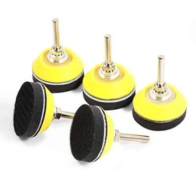 Image of SPEEDWOX 5 Packs 2 Inch Hook and Loop Sanding Discs Pad Kit with 1/4 Shank Drill Attachment Backing Pads Soft Foam Layer Buffering