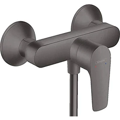 Image of hansgrohe 71760340 Talis E Single Lever Shower Faucet Surface Mounted Brushed Black Chrome Mixer, Dusche