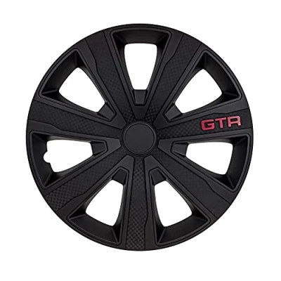 Image of AUTO STYLE Set J Tec wheel covers GTR Carbon 16 inch black