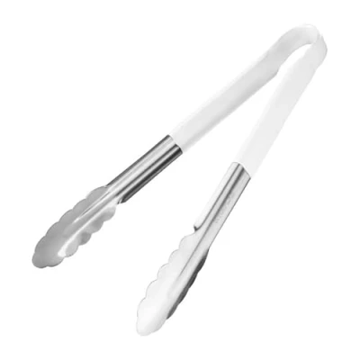 Image of Hygiplas Colour Coded Serving Tong White 300mm