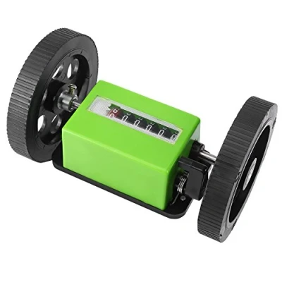 Image of Mechanical Length Counter Meter 6 Digit Meters 0 99999.9 with Rolling Wheel for Measurement/Analysis Instruments