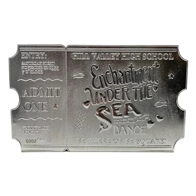 Image of Back To the Future Limited Edition .999 Silver Plated Enchantment Under Sea Dance Ticket