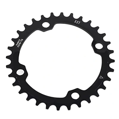 Image of Tbest 32/34/36/38T Single Chainring Narrow Wide 104 BCD, BMX MTB Road Mountain Bike ycle Speed Crank Chain Ring Repair Parts Black, Red(32T Black)