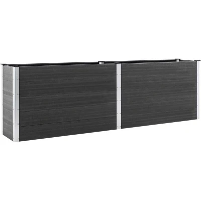 Image of Garden Raised Bed 200x100x91 cm wpc Grey Vidaxl
