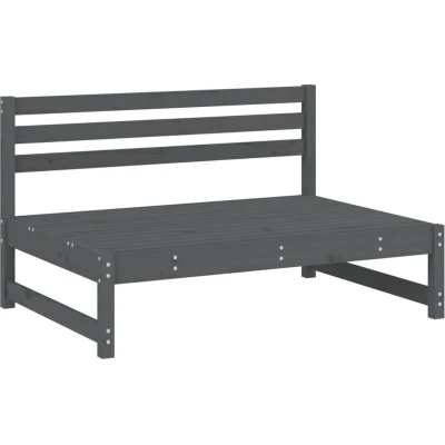Image of vidaXL Garden Middle Sofa Grey 120x80 cm Solid Wood Pine
