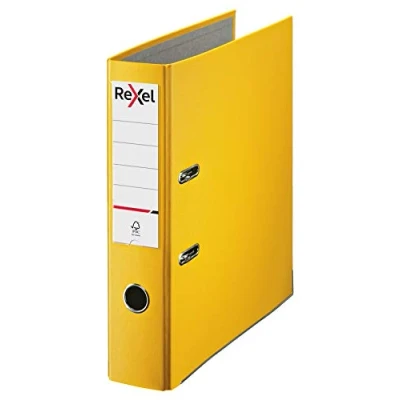 Image of Rexel A4 Lever Arch File, Yellow, 75 mm Spine Width, Economic Range, 2115540