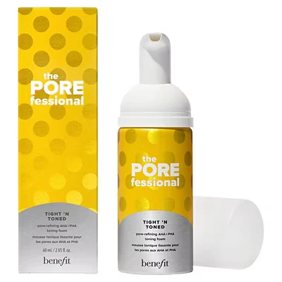 Image of Benefit The POREfessional Tight n Toned Toner Pore Refining AHA+PHA Toning Foam (Mini), 60 ml (Pack of 1)