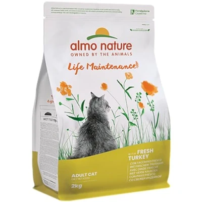 Image of almo nature Life Maintenance Dry Cat Food with Turkey and Rice 2kg