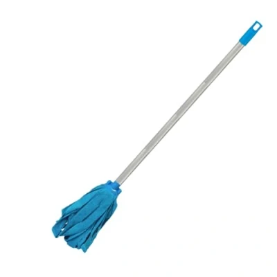 Image of HOMESHOPA Microfibre Cloth Strip Mop, Super Absorbent Mop Replacement Head with 1.2m Long Handle, Easily Remove Dust and Dirt, Household Floor Cleaner