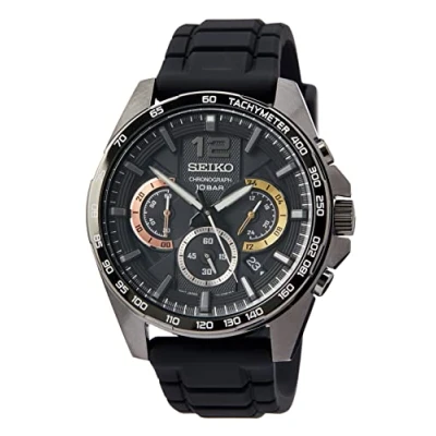Image of Seiko Mens Analogue Quartz Watch with Silicone Strap SSB349P1