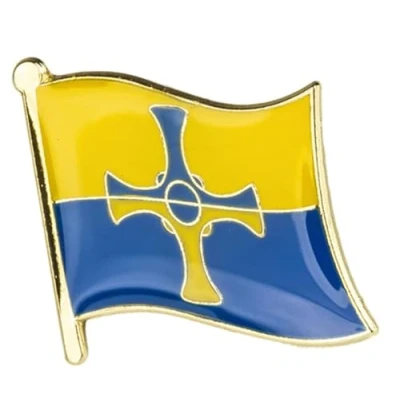 Image of County Durham Regional English Metal Crest Flag Enamel Pin Badge Lapel
