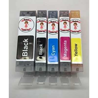 Image of Katies Edible Ink PGI 525/CLI 526 Cartridge Set Compatible with Canon Printers