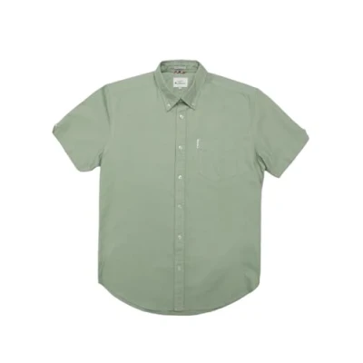 Image of Ben Sherman Signature Oxford Short Sleeve Shirt for Mens (0065095) Grass Green, 4XL