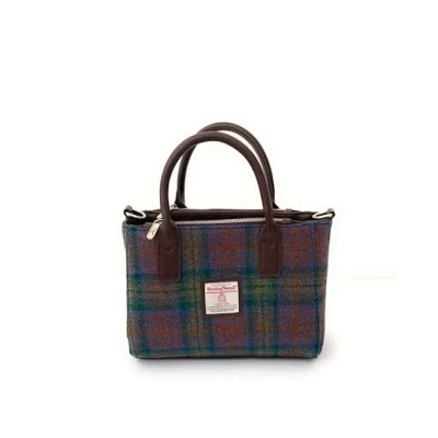 Image of Glen Appin Harris Tweed Tote Handbag LB1228 Brora (Colour 94 Skye Tartan)